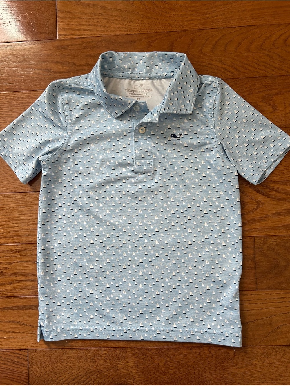 Vineyard Vines Light Blue Sailboat-Print Polo Shirt